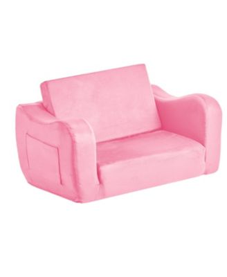 Convertible Kids Sofa with Armrests, Folds into Lounger for Kids Room