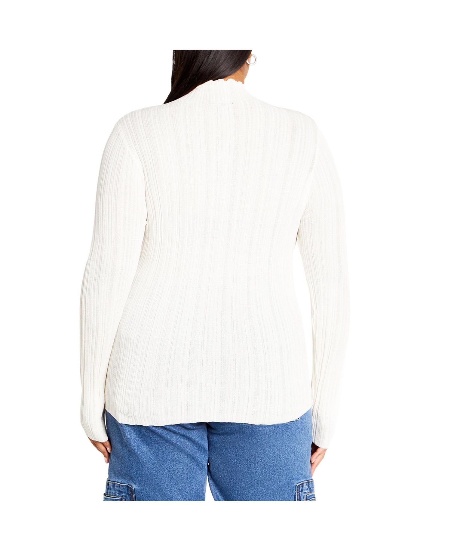 Plus Size Crinkle Knit Sweater