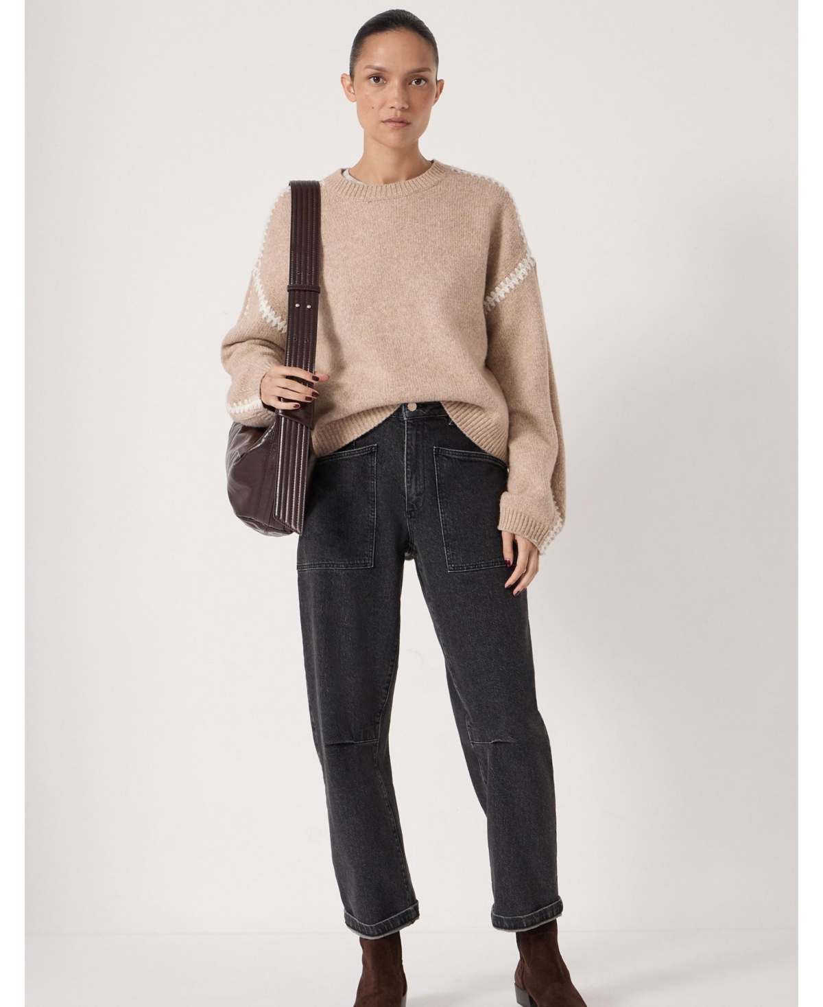 Hush Women's Whitney Whipstitch Knitted Sweater