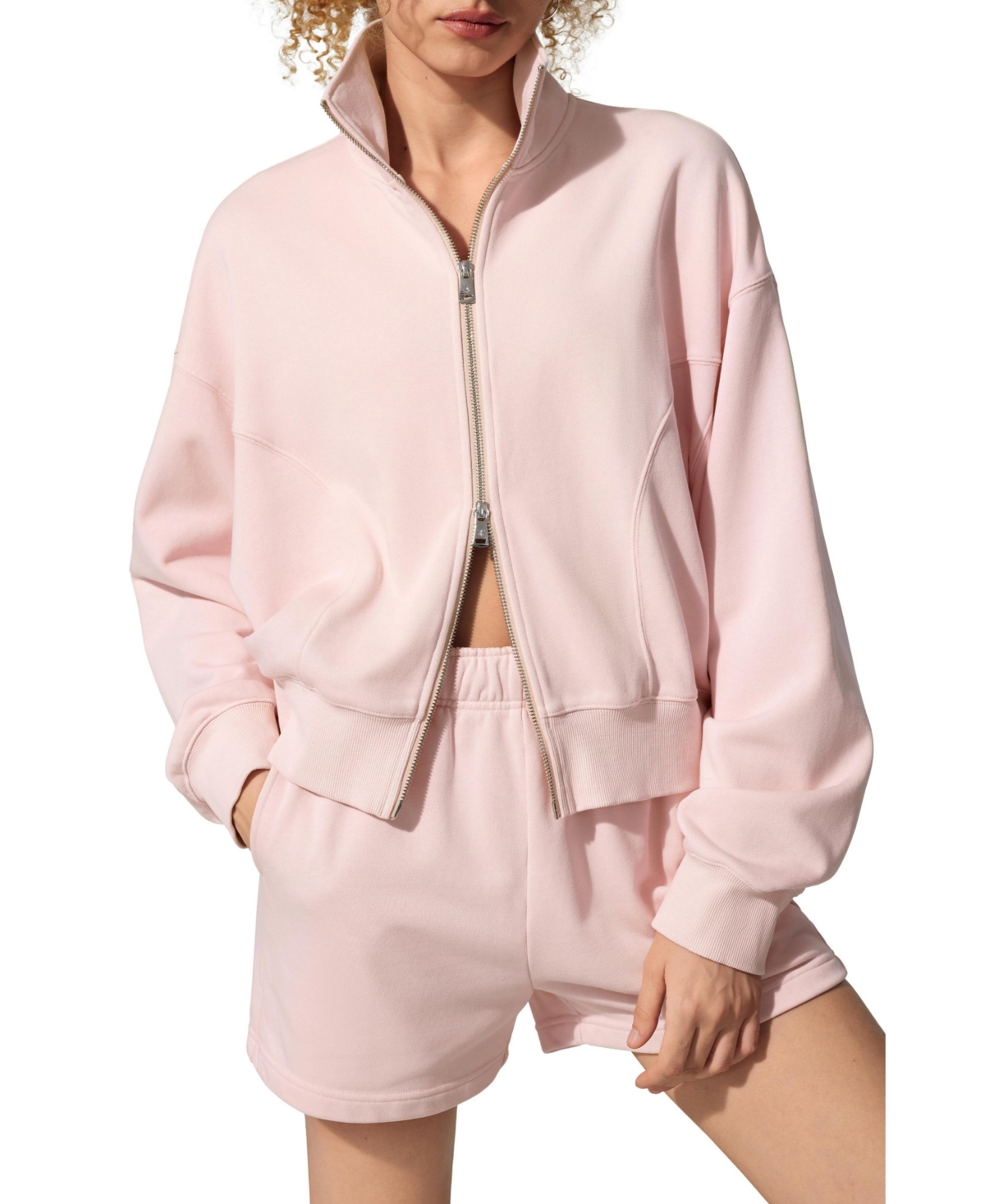 Lilysilk Silkerry Oversized Heirloom '89 Zip Stand Collar Jacket