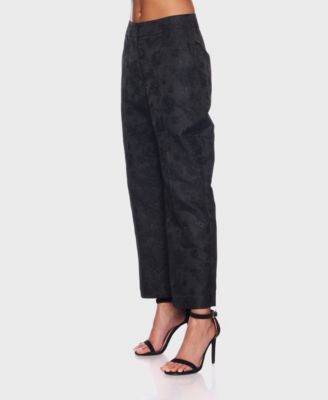 Juniors' High-Rise Jacquard Pants