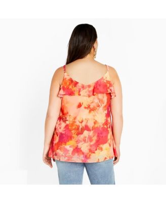 Plus Size Peta Print Top