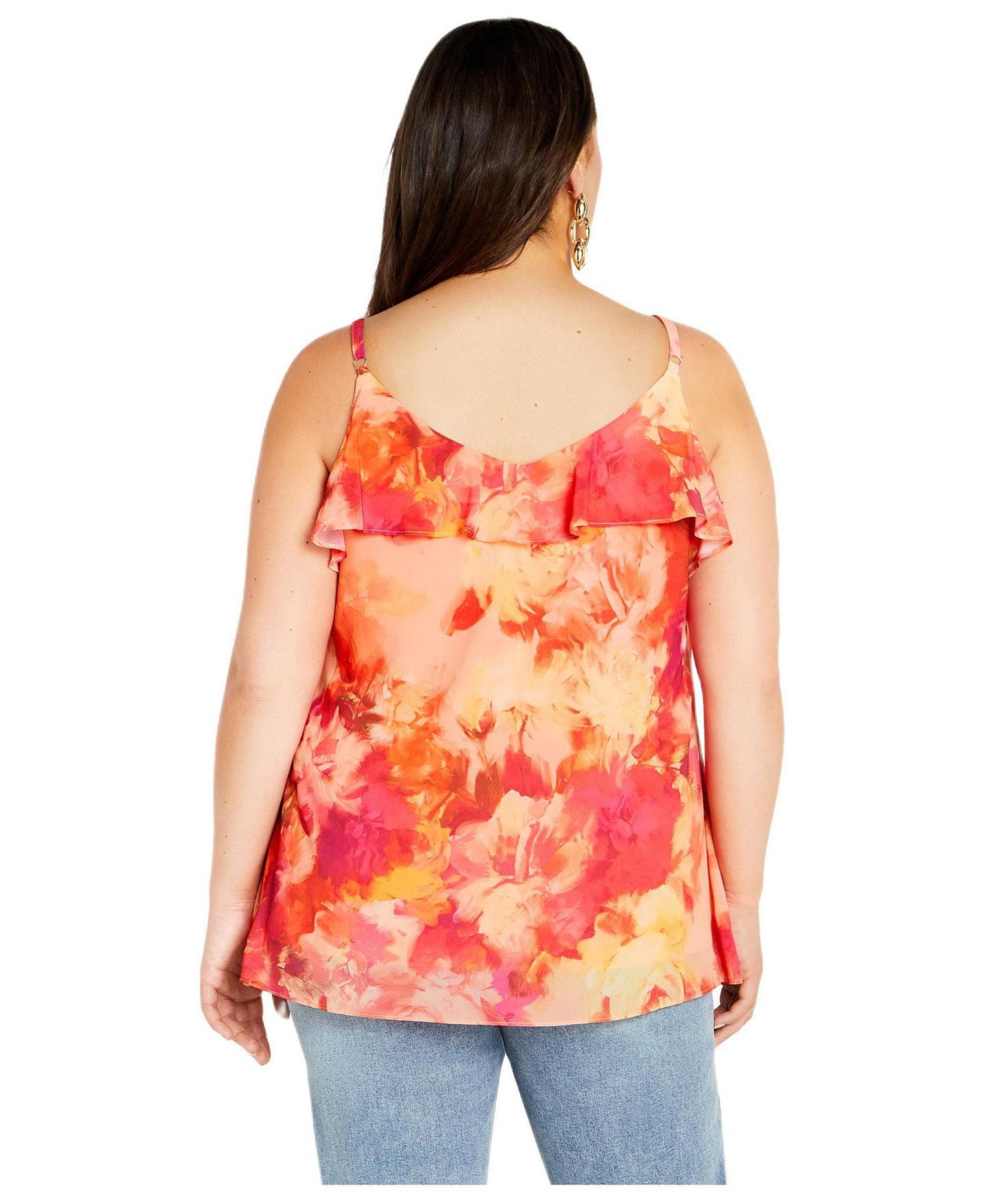 Женский топ CITY CHIC Plus Size Peta Print, цвет: Abstract — фото 2