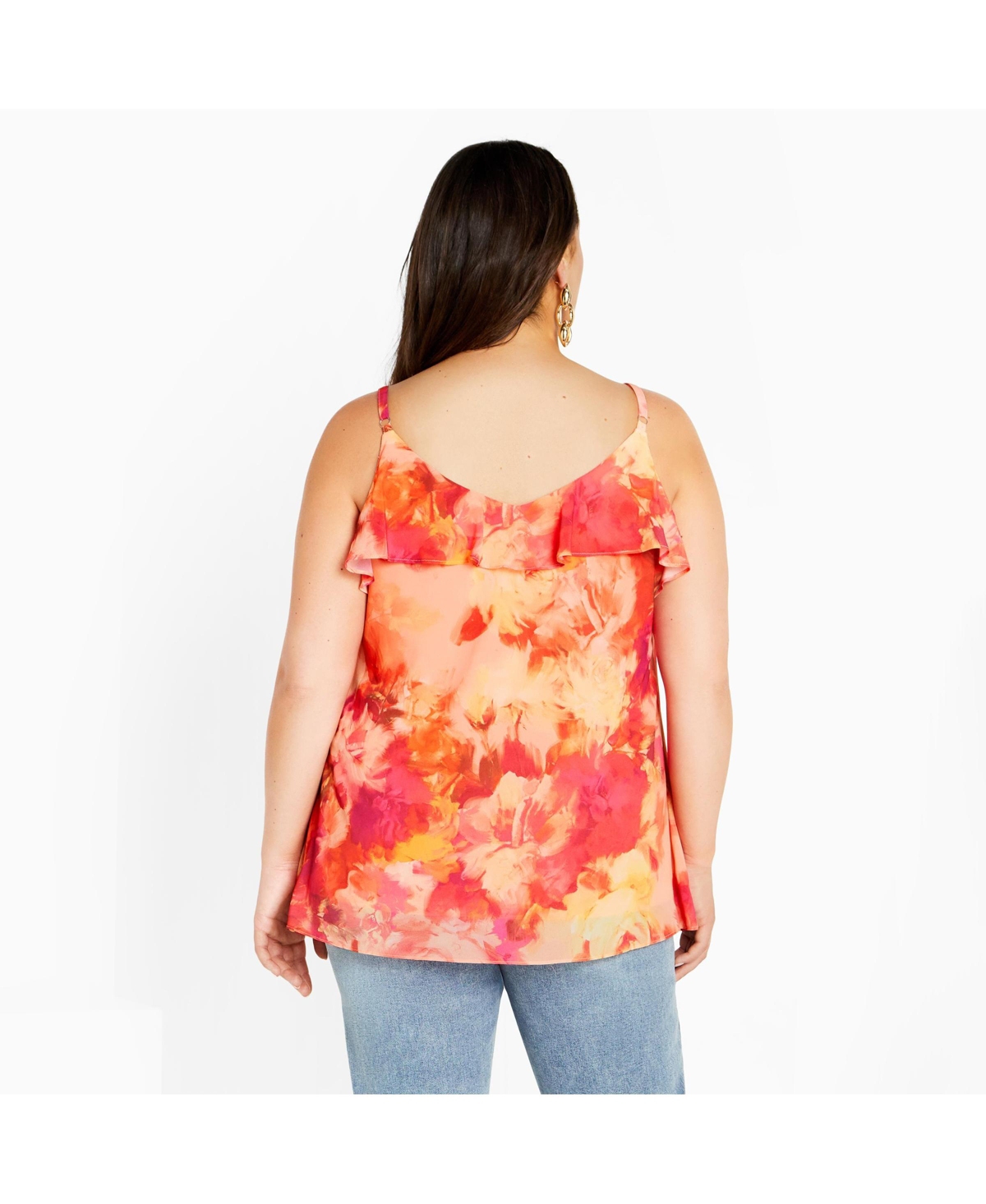 City Chic Women's Peta Print Top