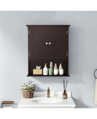 Bathroom Organizer Cabinet with Doors for Wall Mount Use