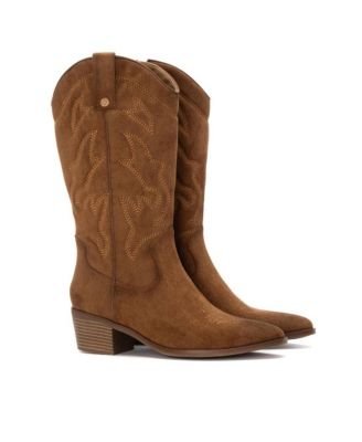 Women's Suede Italian Western Boots