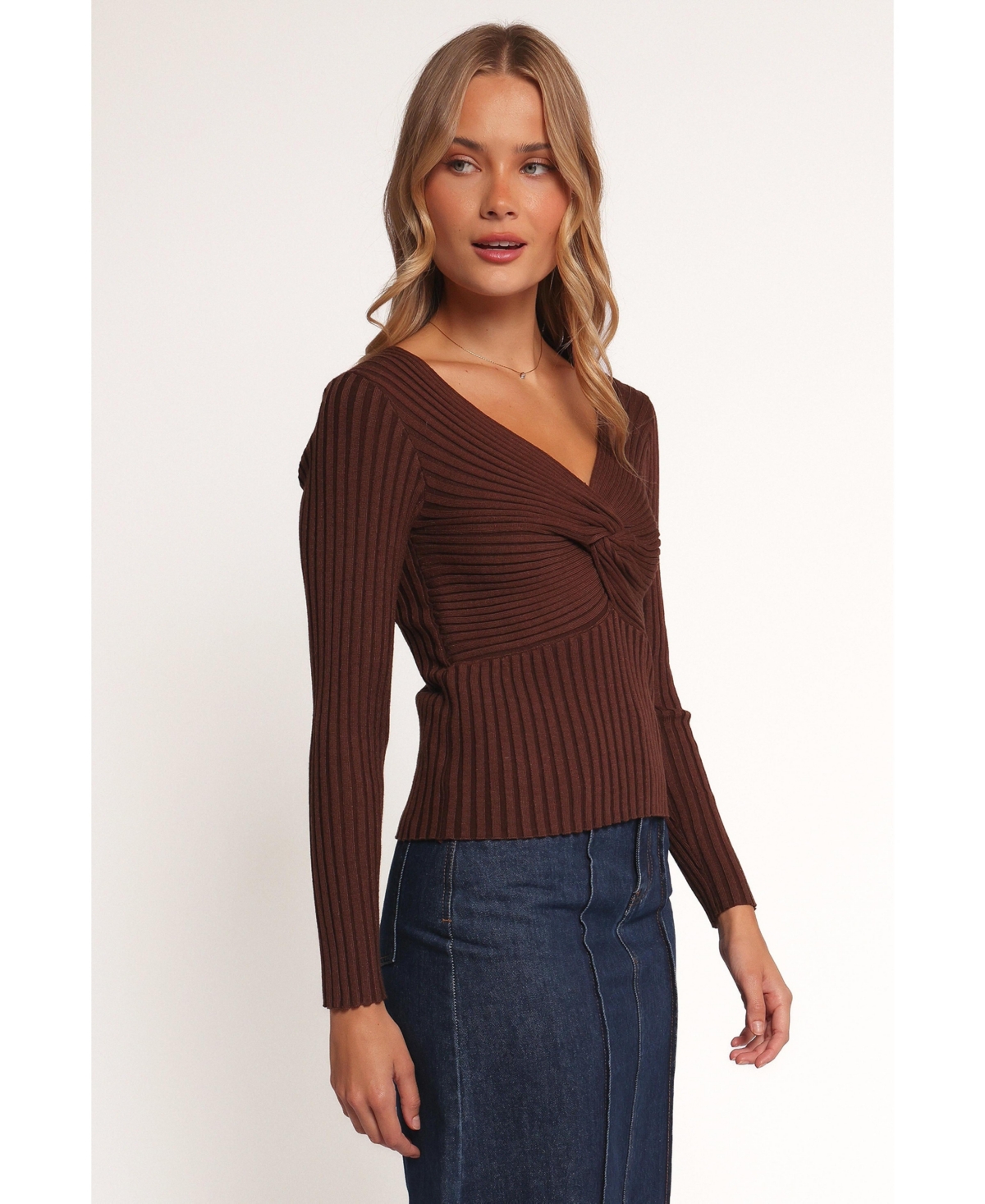 Petal and Pup Women's Demi Twist Detail Knit Top - Cream