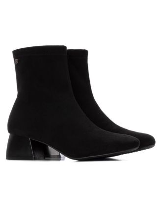 Women's Suede Heeled Ankle Booties