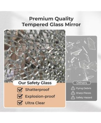 LED Bathroom Cabinet with 8 Shelves and Smart Display