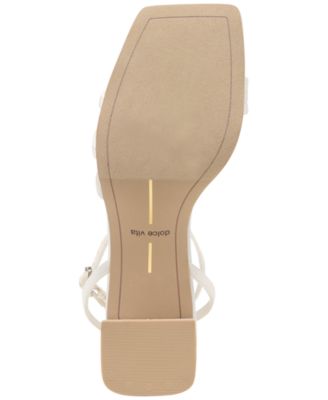 Women's Ysabel Strappy Ankle Wrap Block Heel Dress Sandals