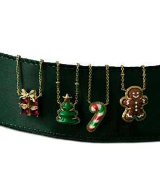 Crystal 14k Gold-Tone Over Brass Pendant Necklace