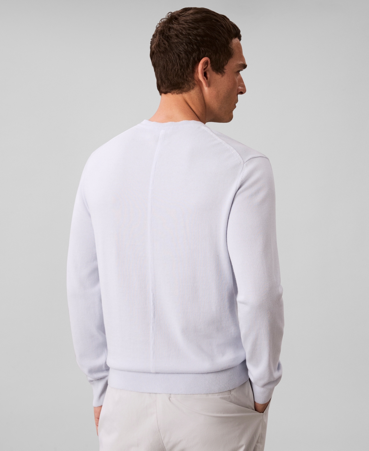 Calvin Klein Men's Supima Crewneck Sweater In White