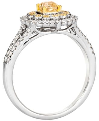 Diamond Ring (3/4 ct. t.w.) in 14k Two-Tone Vanilla and Honey Gold