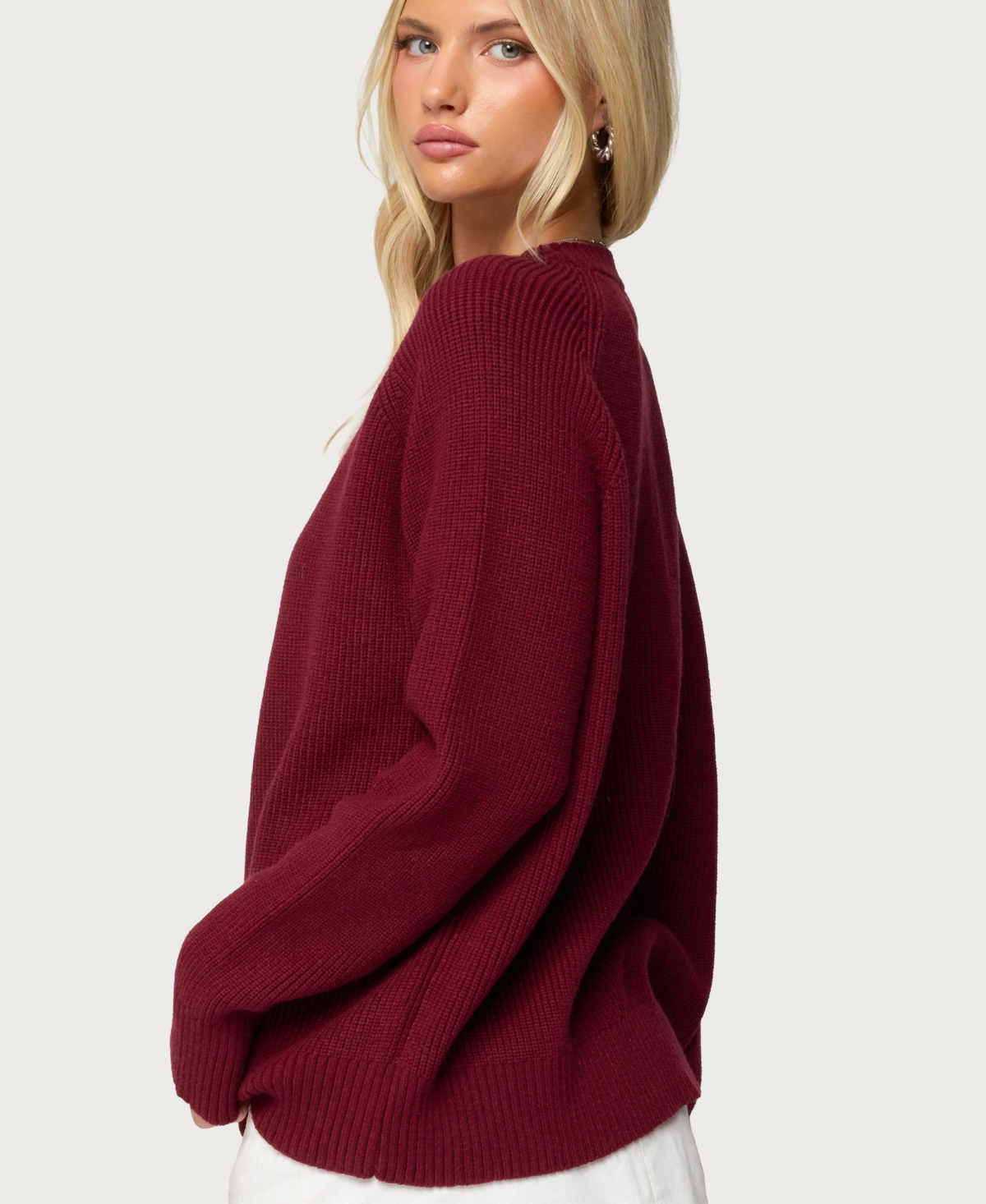 Edikted Women's Lavonne Oversized Knit Raglan Sweater