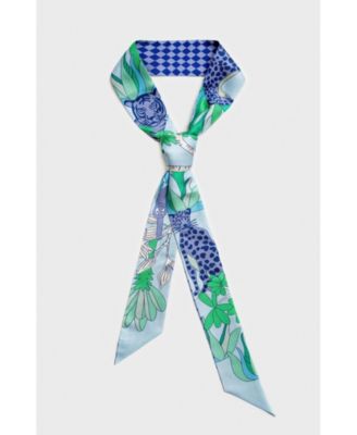 Silk Skinny Scarf Jungle Party