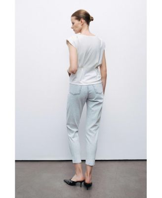 Women's T-Shirt with Agraffe Accessory Detail