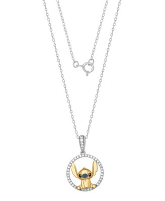 2-Pc. Cubic Zirconia Stitch Necklace and Earrings Set in 18k Yellow Gold Over Sterling Silver