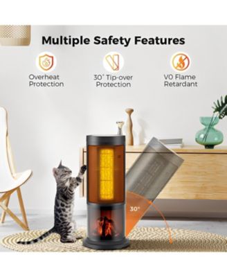 17 Inch 1500W Portable Tower Space Heater with Oscillation