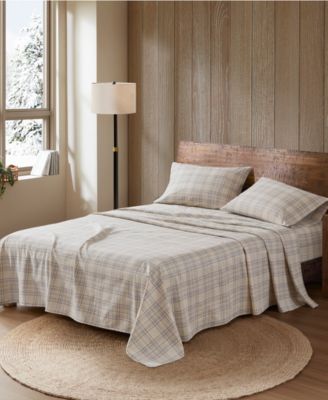 Printed Cotton Flannel 4-Pc. Sheet Set, Queen
