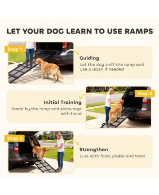 Dog Car Ramp, 75" x 20" Large Folding Portable Pet Ramp