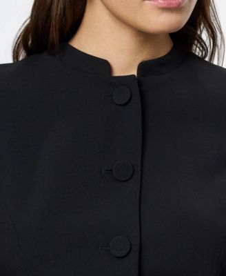 Women's Round Neck Button Down Jacket