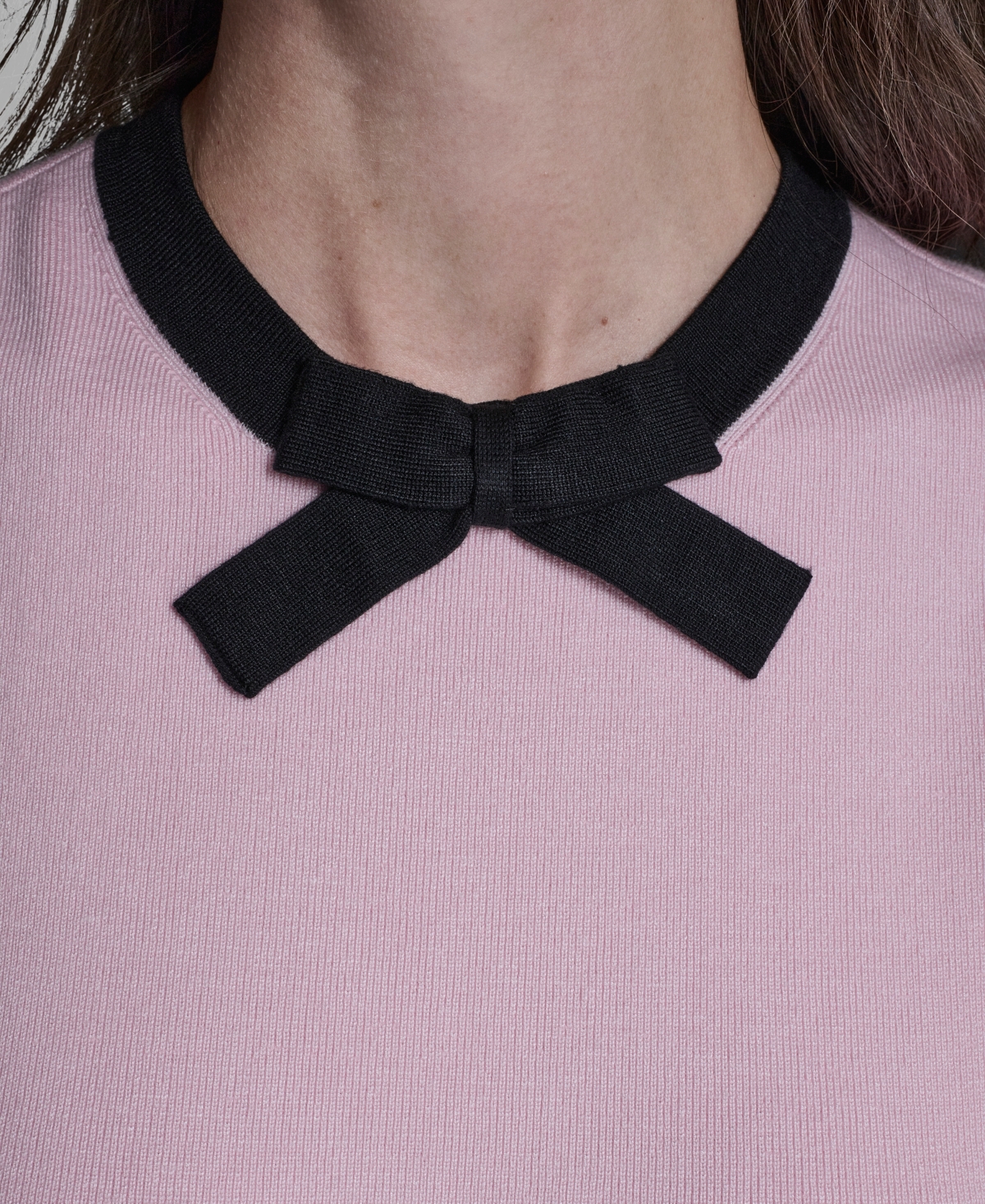 Karl Lagerfeld Women's Bow-tie Sleeveless Sweater In Pink