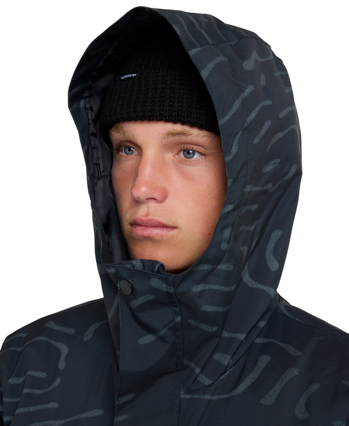 Quiksilver Men's Mission Printed Long-sleeve Jacket In Black