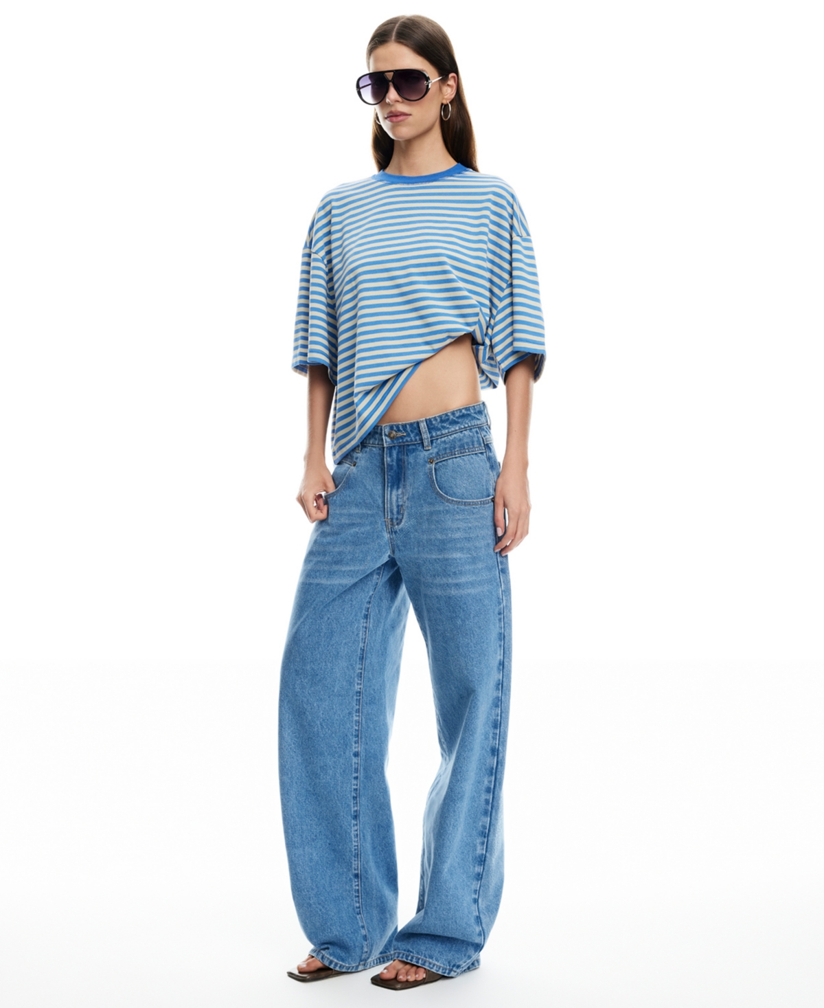 Lioness Women's Short Sleeve Bloom Top In Blue