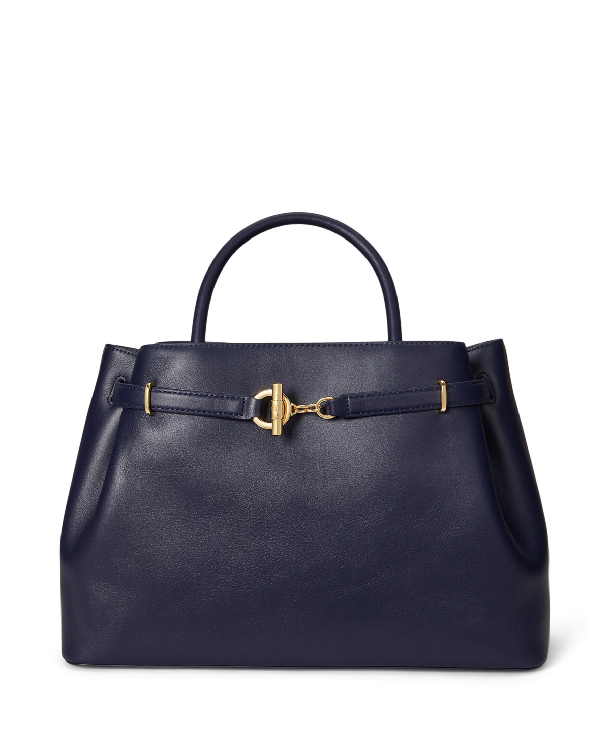 Ralph Lauren Leather Blaike Satchel Bag In Blue