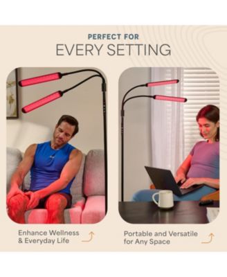 Near Infrared & Red Light Therapy Lamp – 216 LEDs, Dual Head 660nm & 850nm, Adjustable for Skin Health, Pain Relief & Circulation at Home