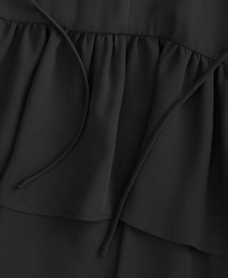 Women's Long Sleeve Chiffon Ruffle Blouse