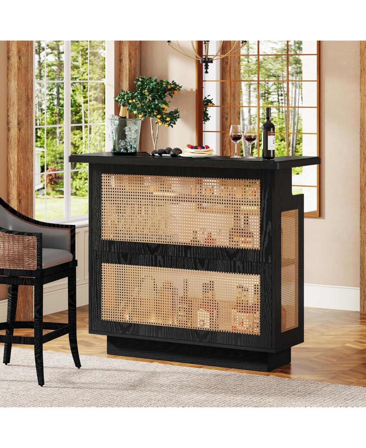 Tribesigns Oversized Nightstand, 36" Wide Night Stand with 3 Drawers, Extra Large Nightstand Bedside Table