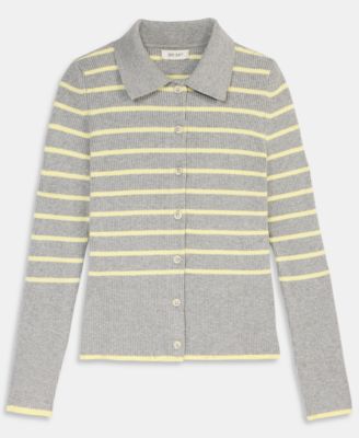 Women's Striped Collared Cardigan , Macy's Exclusive
