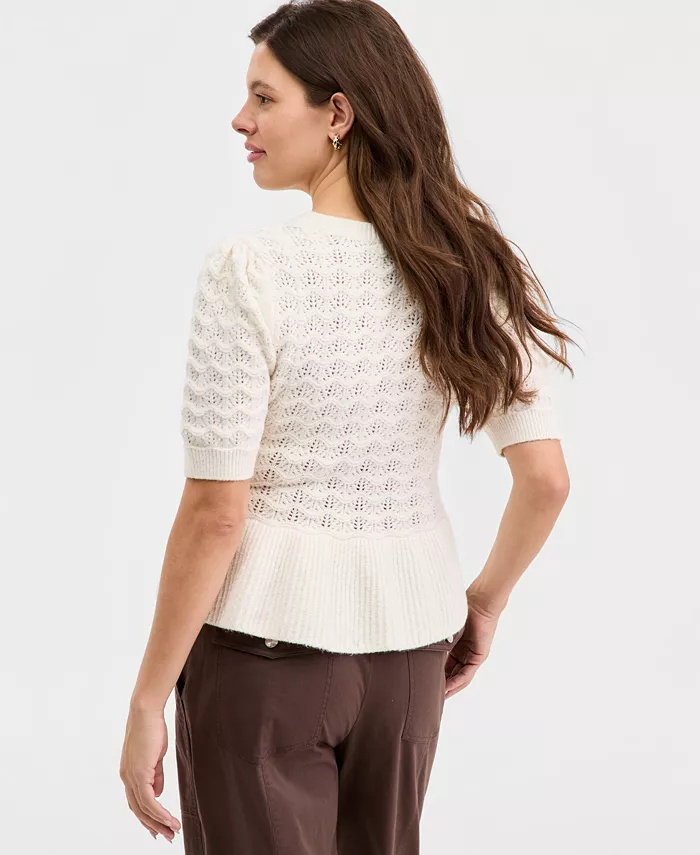 Women's Ruffle-Hem Sweater Top - thumbnail 4