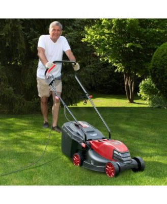 12-AMP 13.5 Inch Adjustable Electric Corded Lawn Mower with Collection Box