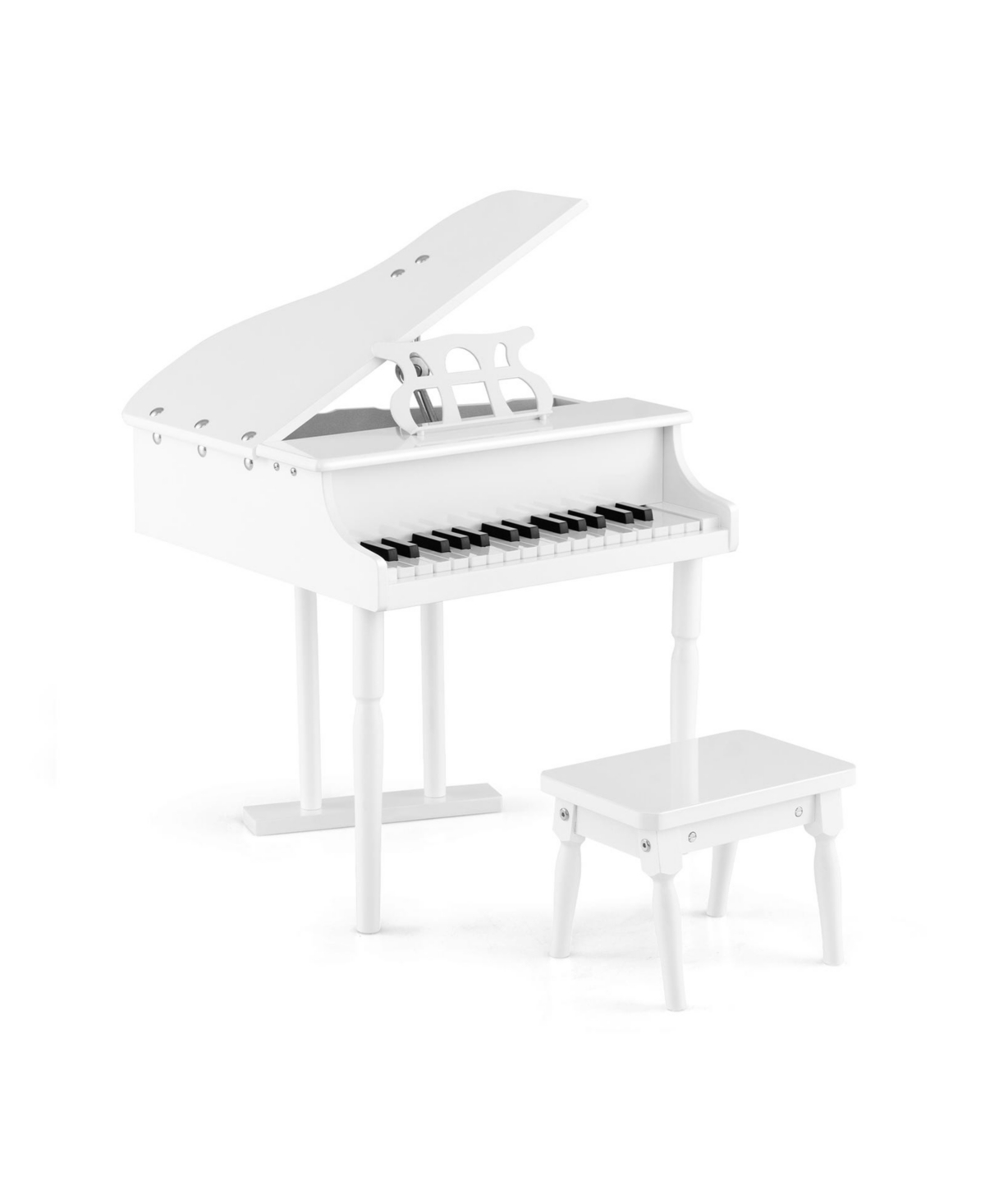 Sugift 30-Key Kids Piano Keyboard Toy With Bench Piano Lid And Music Rack.