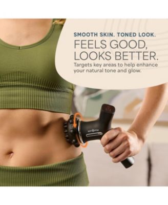 Spinergy Oil-Compatible Massage Gun – Deep Tissue Rotary Handheld Muscle Massager with 4 Heads, 6 Speeds & Lavender Oil