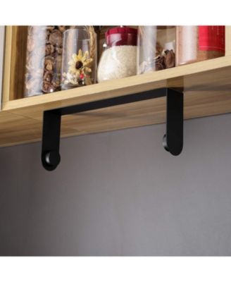Self-Adhesive Stainless Steel Under-Cabinet Paper Towel Holder Rack