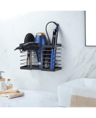 Hair Dryer Holder/Hair Tool Organizer Wall Mount - Metal Wire Bathroom Blow Dryer Holder Hair Styling Hot Tools Organizer for Flat Iron, Curling Wand