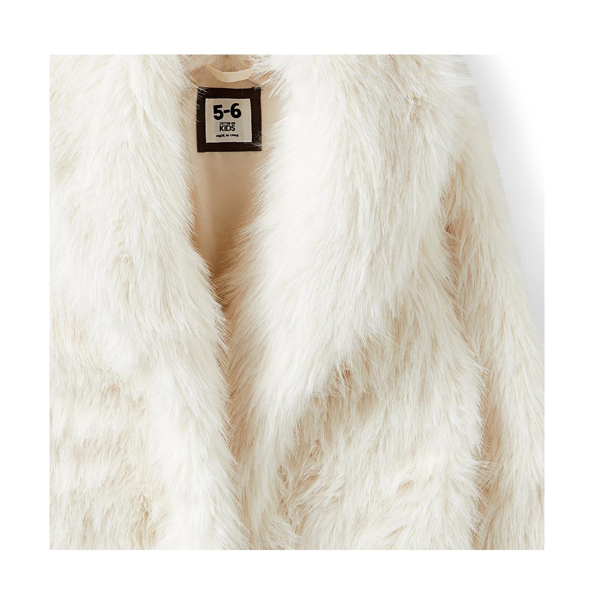 Cotton On Girls Little/Big Zoe Faux Fur Jacket