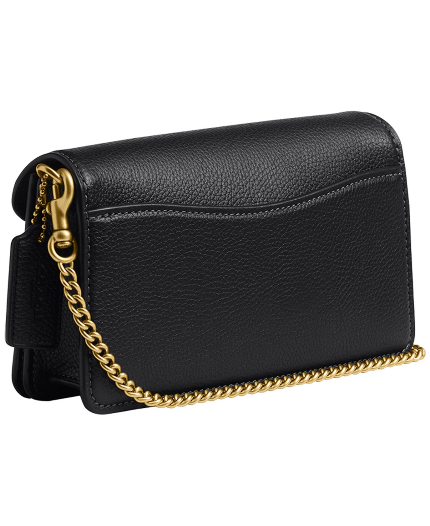 Женская сумка COACH Tabby Mini Pebble Leather Chain Crossbody 19, цвет: Латунный / Чёрный — фото 5