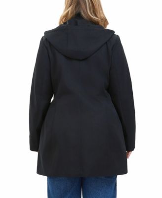 Plus Size Water-Resistant Hooded Anorak Jacket