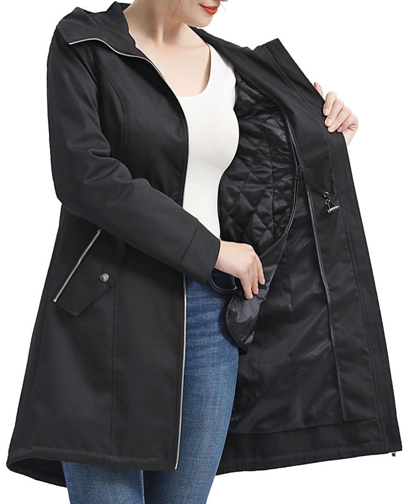 Женская куртка BGSD Hooded Anorak, цвет: Чёрный — фото 3