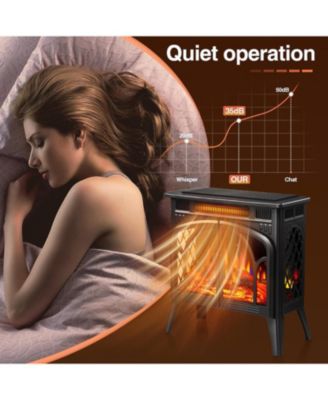 Electric Fireplace ,24" Portable Infrared Fireplace Stove with Multiple 3D Flame, Adjustable Temp & Brightness,Timer 5100BTU