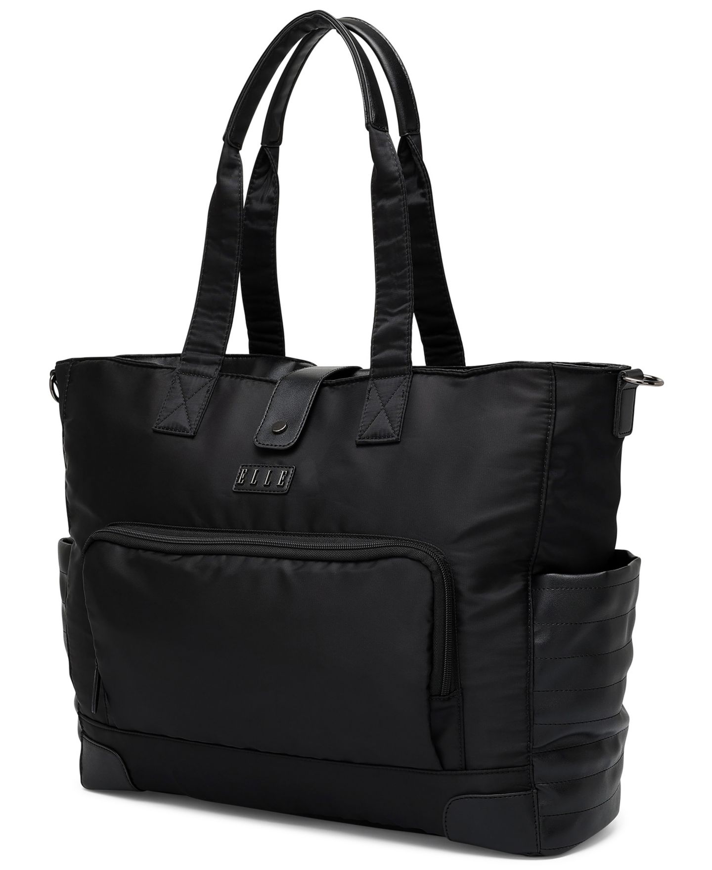 Сумка ELLE Voyage 14.5" Twill and Faux Leather Weekender, цвет: Чёрный — фото 4