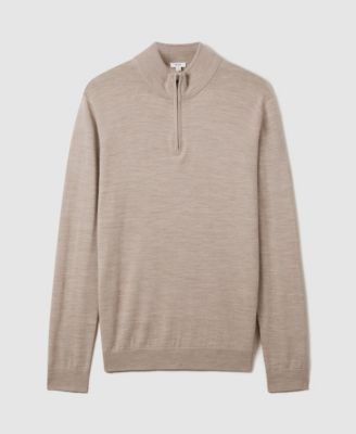 Men's Merino Wool Half-Zip Funnel Neck Sweater