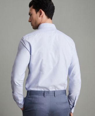 Men's Slim-Fit Button-Down Collar Cotton Oxford Dress Shirt