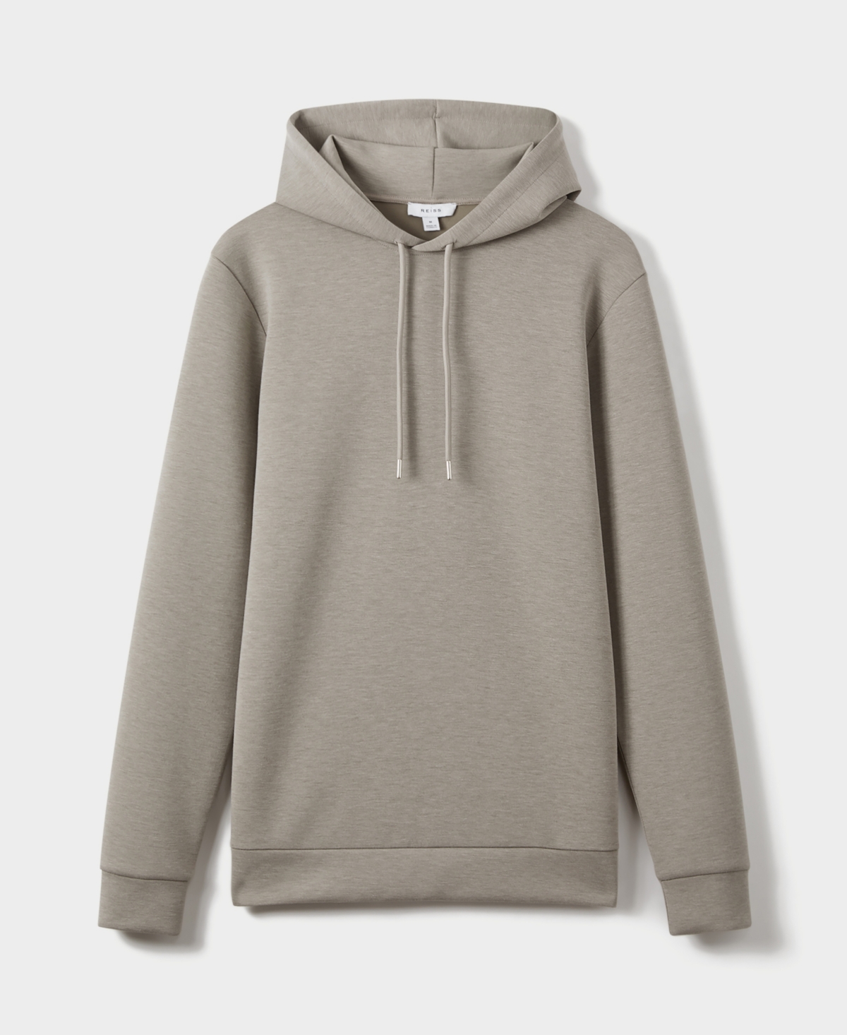 Reiss Men's Interlock Jersey Drawstring Hoodie In Brown