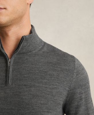 Men's Merino Wool Half-Zip Funnel Neck Sweater