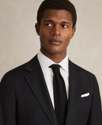 Men's Cotton-Satin Cutaway-Collar Slim-Fit Dress Shirt